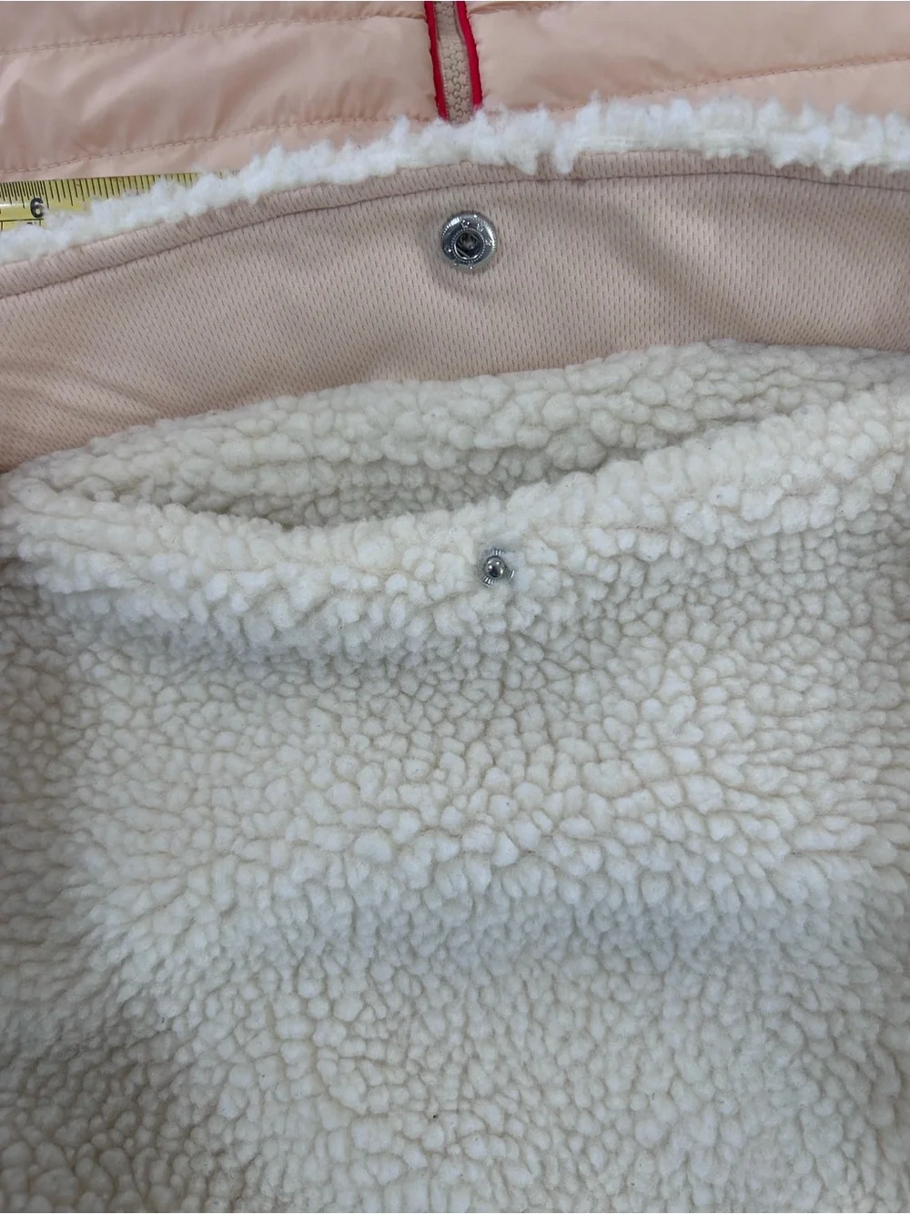 Ivory Ella Claire Mixed Media Sherpa Pullover Jacket. S - Picture 16 of 16